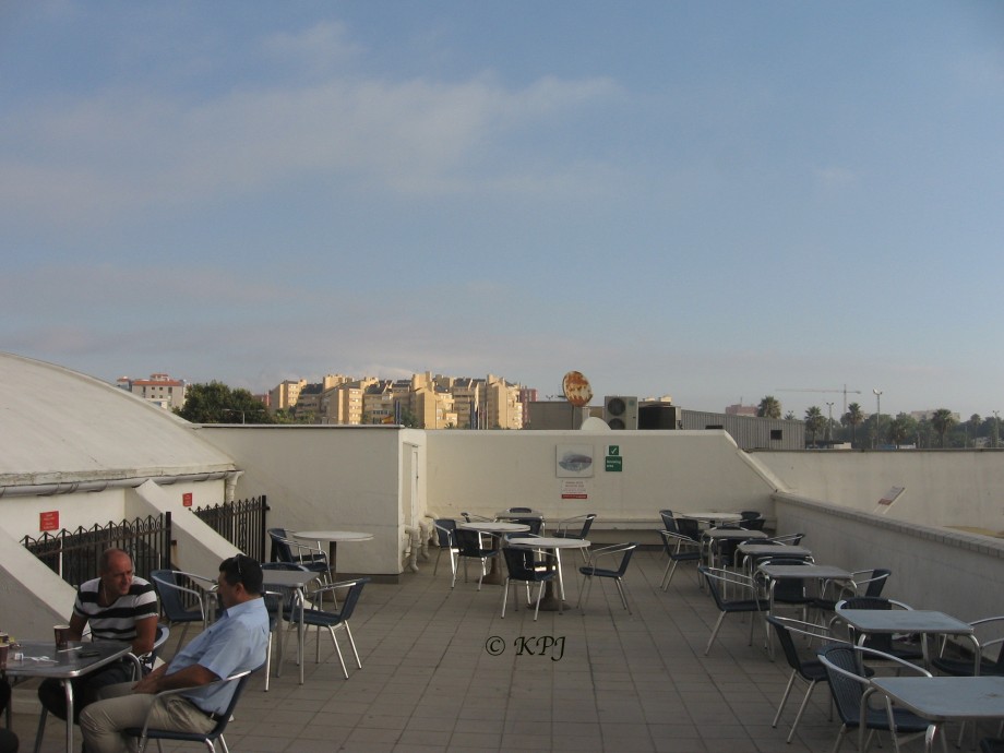 Rooftop café on the old building