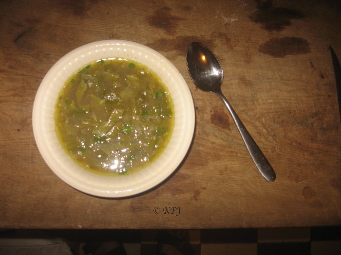 Bean and pepper soup. I think