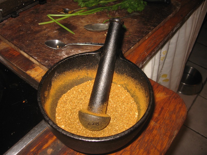 What a strange shape for that pestle, the less said  ...