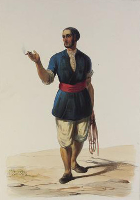 Portrait of a Jew in Gibraltar in the 19th century, by Janet Lange, from a painting by P Blanchard, from the collection of the Jewish Museum in London. Attribution - Wiki Commons