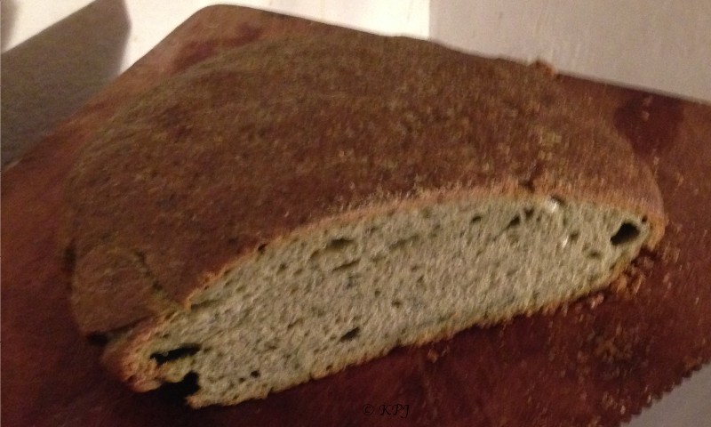 Green bread?  Tasted surprisingly good, however odd it sounds