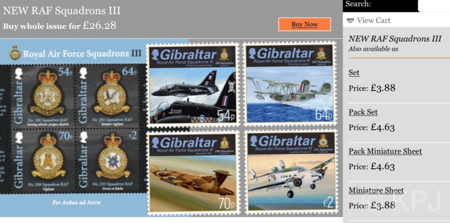 RAF stamps
