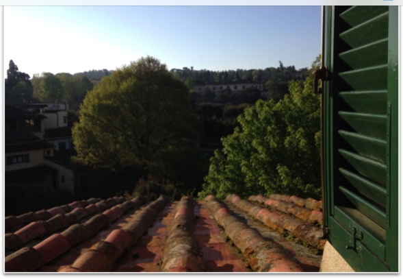 The view from Gabriella's window on Via Romana